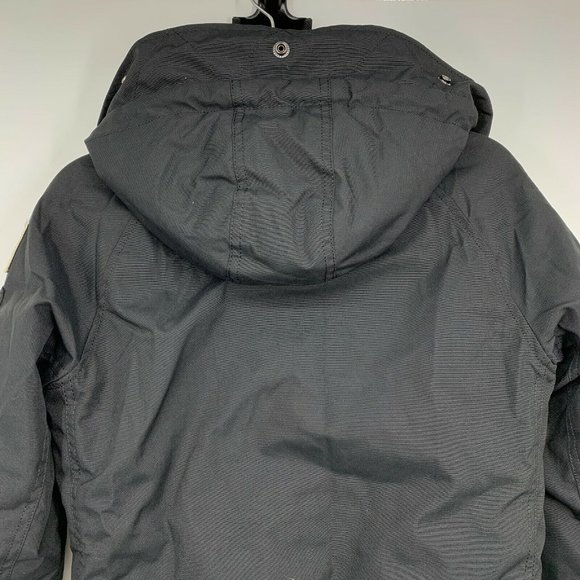 Alpha Industries N-3b Alpine Parka Mens Black Faux Fur Hooded Button Front - Picture 10 of 12